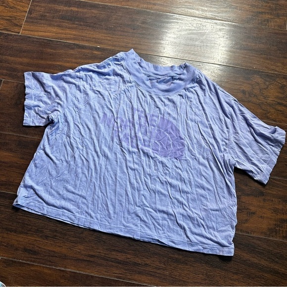 The North Face Purple Short Sleeve Crop Top - Picture 1 of 4
